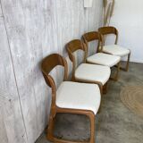 Set of 4 Baumann sled chairs