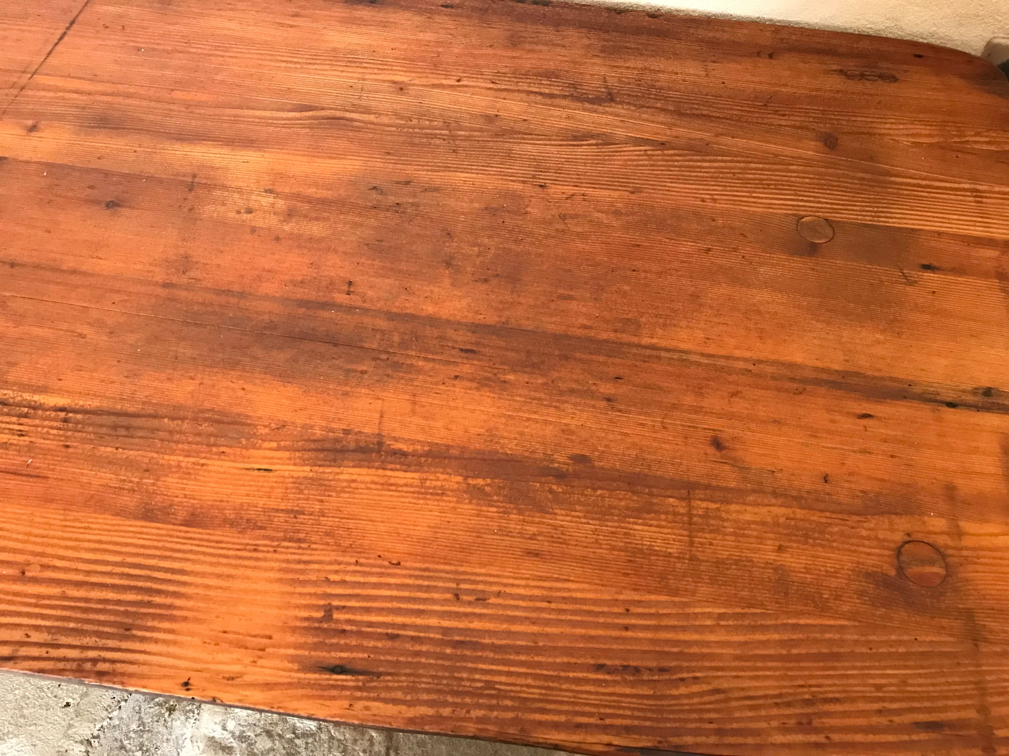 Vintage mid-century farm or estaminet dining table