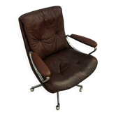 Tobacco leather office chair
