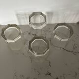 set of 4 octagon glasses