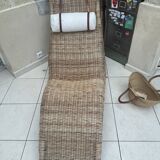 Karlskrona Karl Malwall chaise longue in rattan