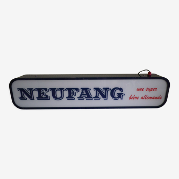 Illuminated sign "Neufang" for decoration of barv70s