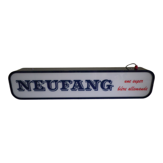 Illuminated sign "Neufang" for decoration of barv70s