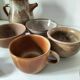 Vintage stoneware country house brunch service – teapot and bowls