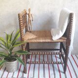 Mulched bench turned wood