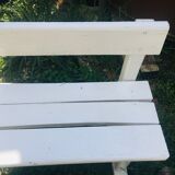 Couple of beautiful garden benches from a school '50s in beech and chain low folder