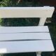 Couple of beautiful garden benches from a school '50s in beech and chain low folder
