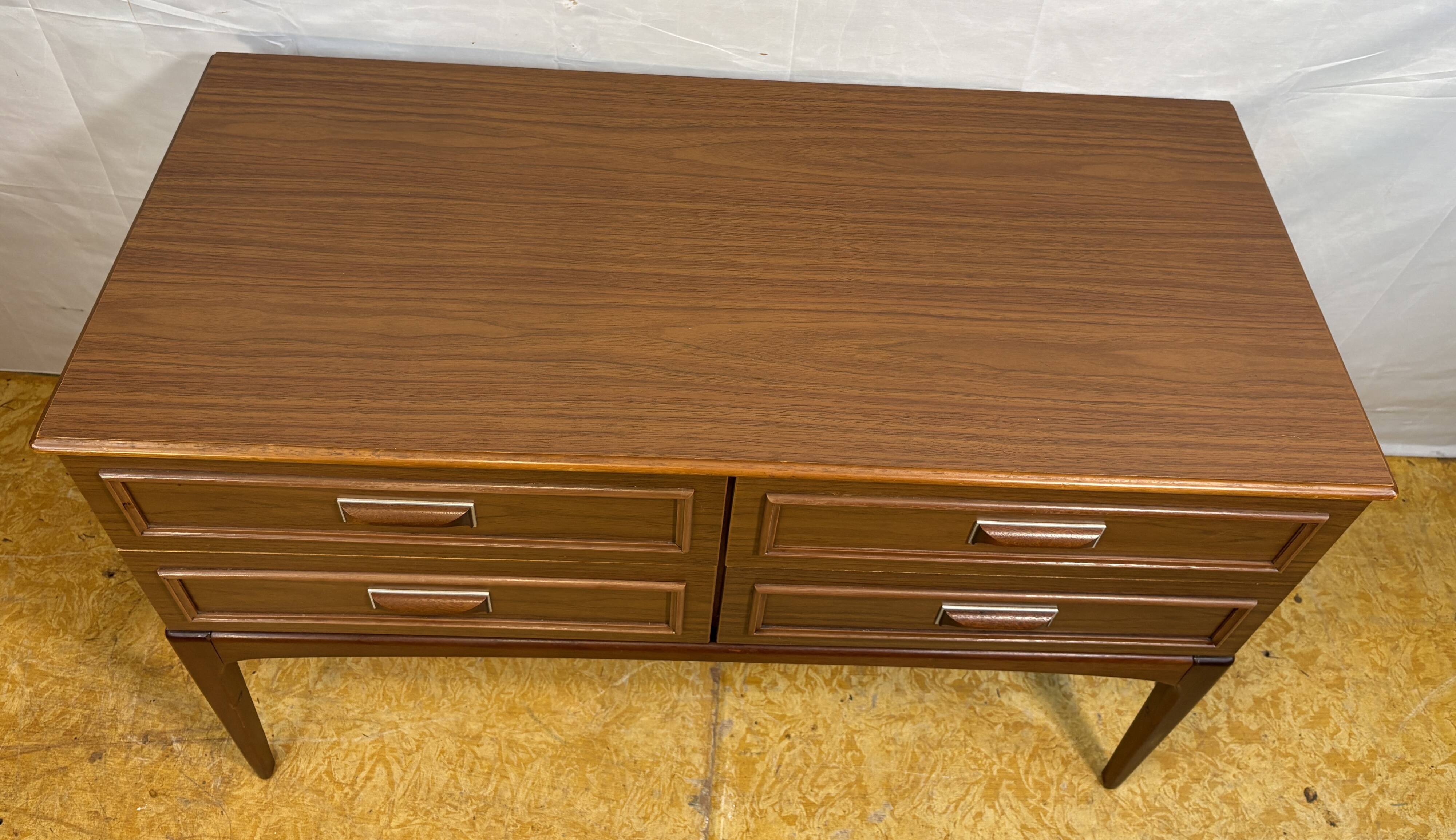 Mid-Century Retro Vintage Sideboard by Europa Furniture 1960  Four Drawers