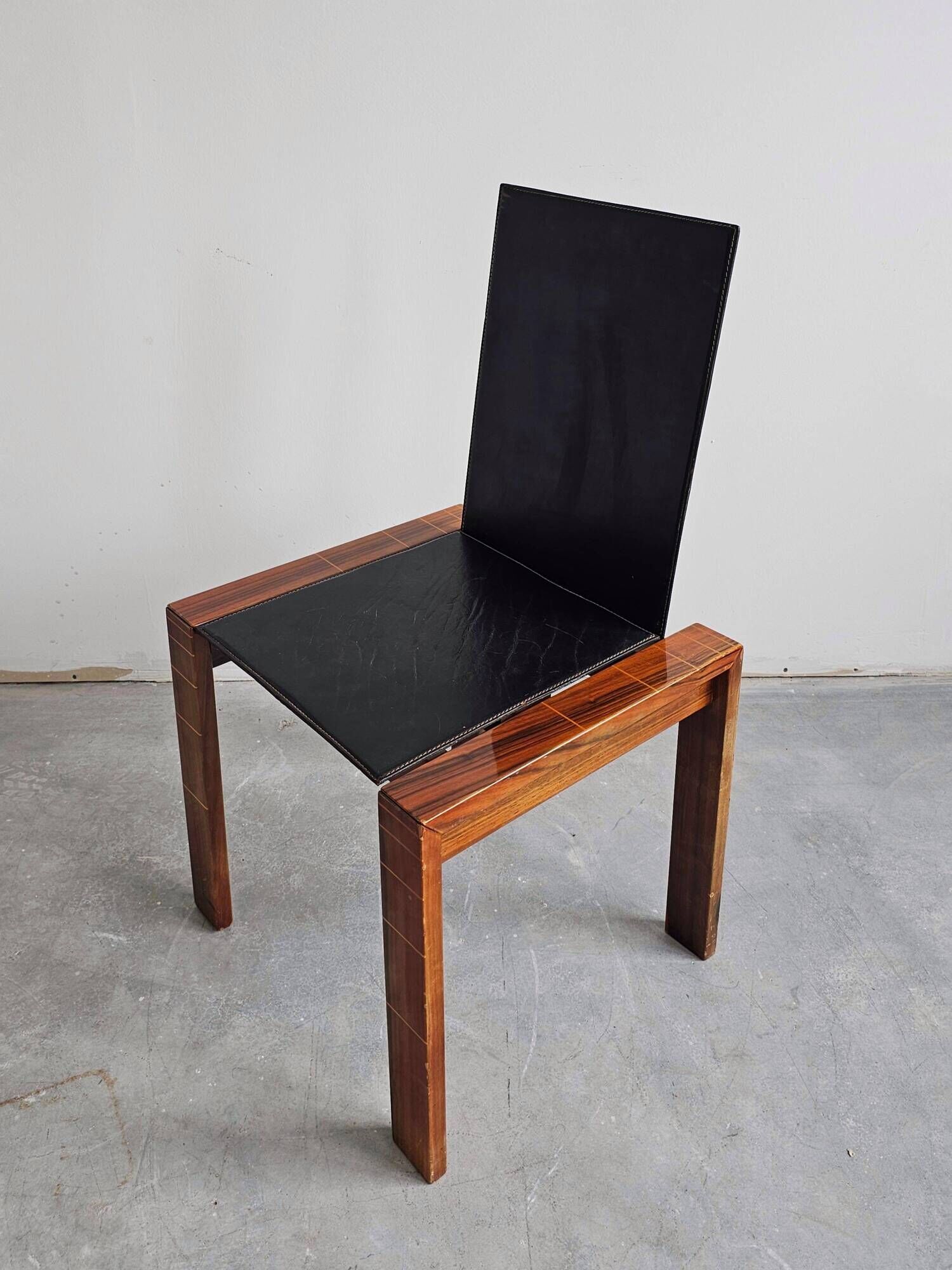 Set of 4 Mid Century dining chairs in rosewood style Afra and Tobia Scarpa.
