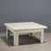 Vintage white lacquered wooden coffee table, designer, Italy, 1970s.