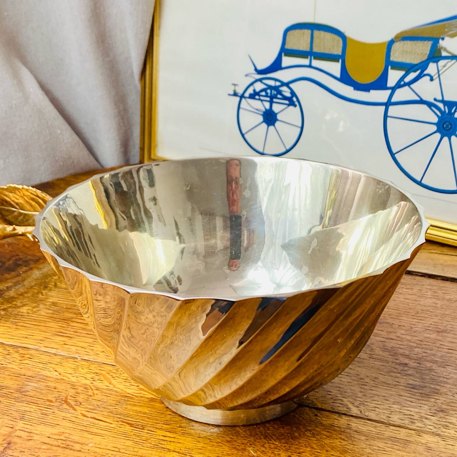 Brass salad bowl