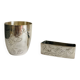 Art Nouveau silver-plated napkin holder with hallmark + case