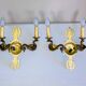 Empire bronze sconces with decorations of swans, palmettes and acanthus leaves