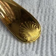 Moka spoons, gold metal, Vendôme model by Christofle
