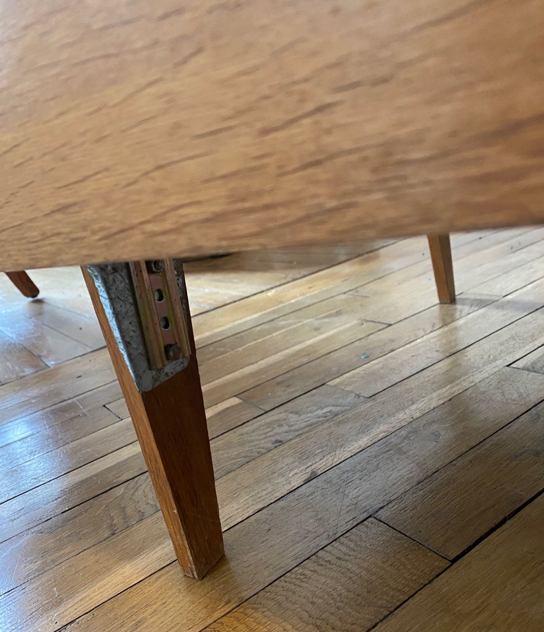 Wooden and wicker baby bed