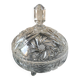 Bohemian cut crystal candy dish. Sophisticated star motifs.