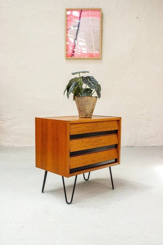Vintage Teak Mid Century Chest of Drawers, Lowboard, Sideboard