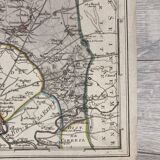 Old map of Pontoise and Gonesse