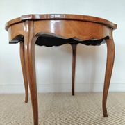 Flying table in Louis XV style with floral marquetry and bronze fittings.