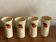 4 stoneware mazagrans with poppy decoration