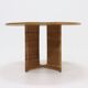 Table à manger en rotin et chêne par Luit van der Helm, Pays-Bas Années 1980