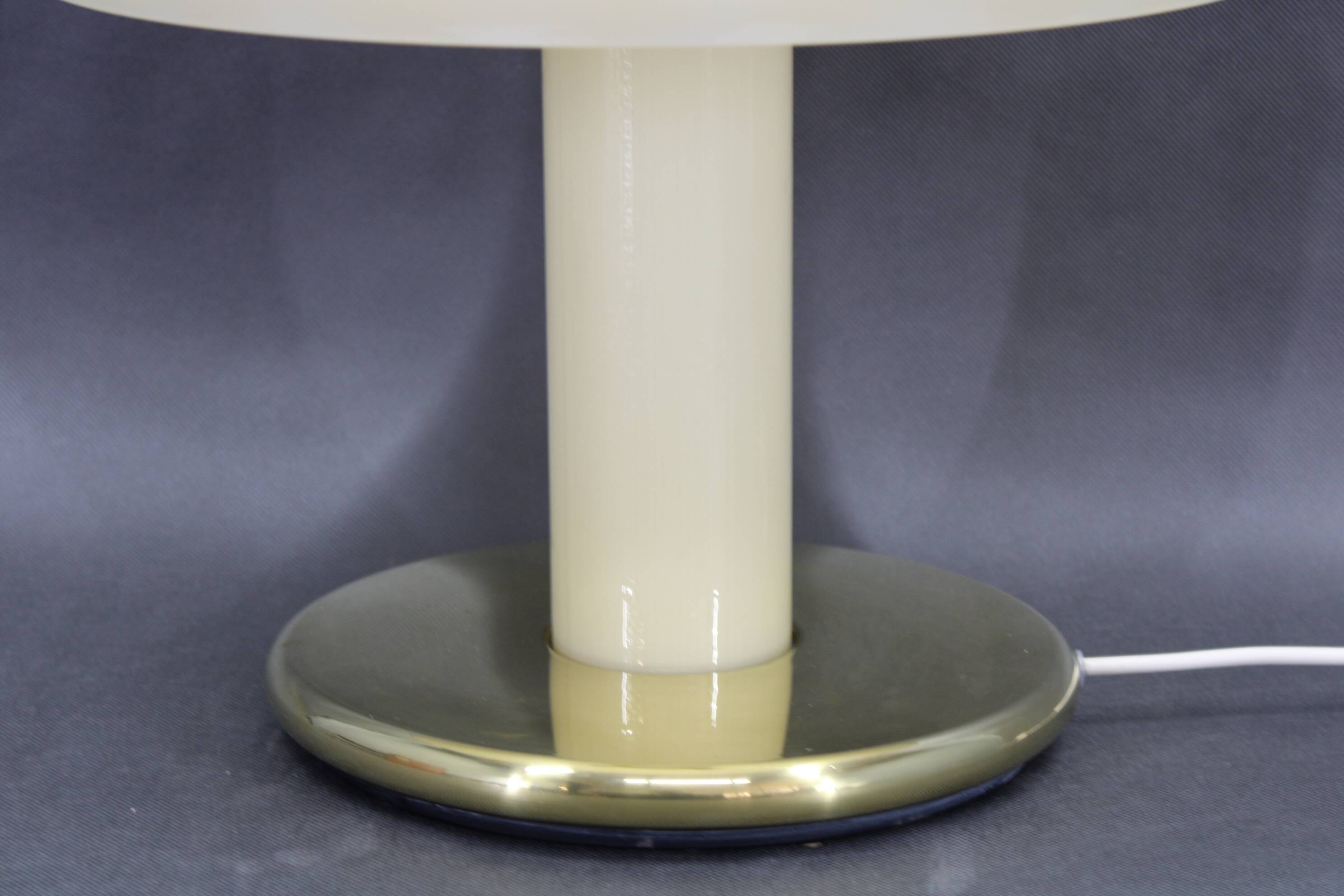 1970s Glass Mushroom Table Lamp, Italy