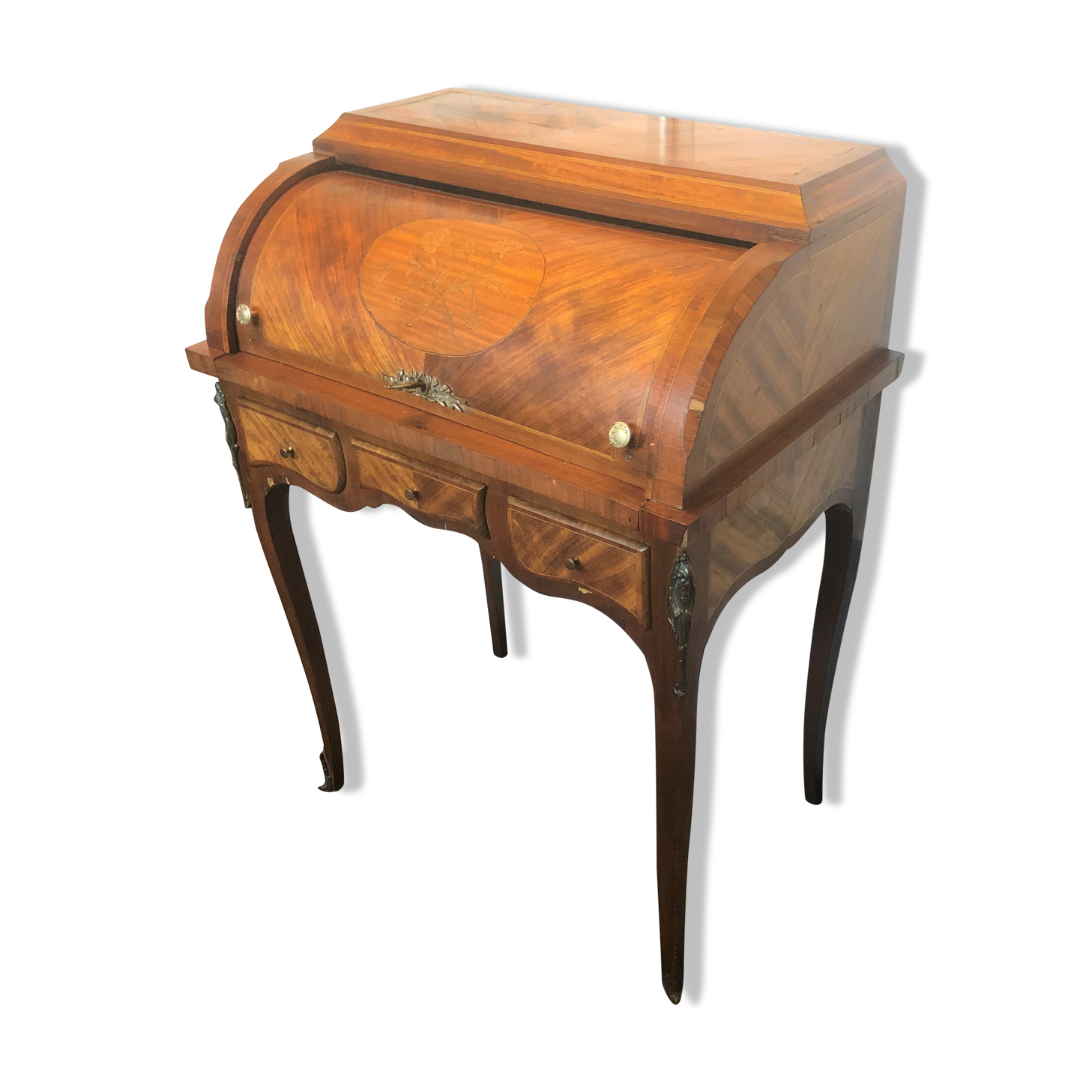 Office in cylindre marqueté