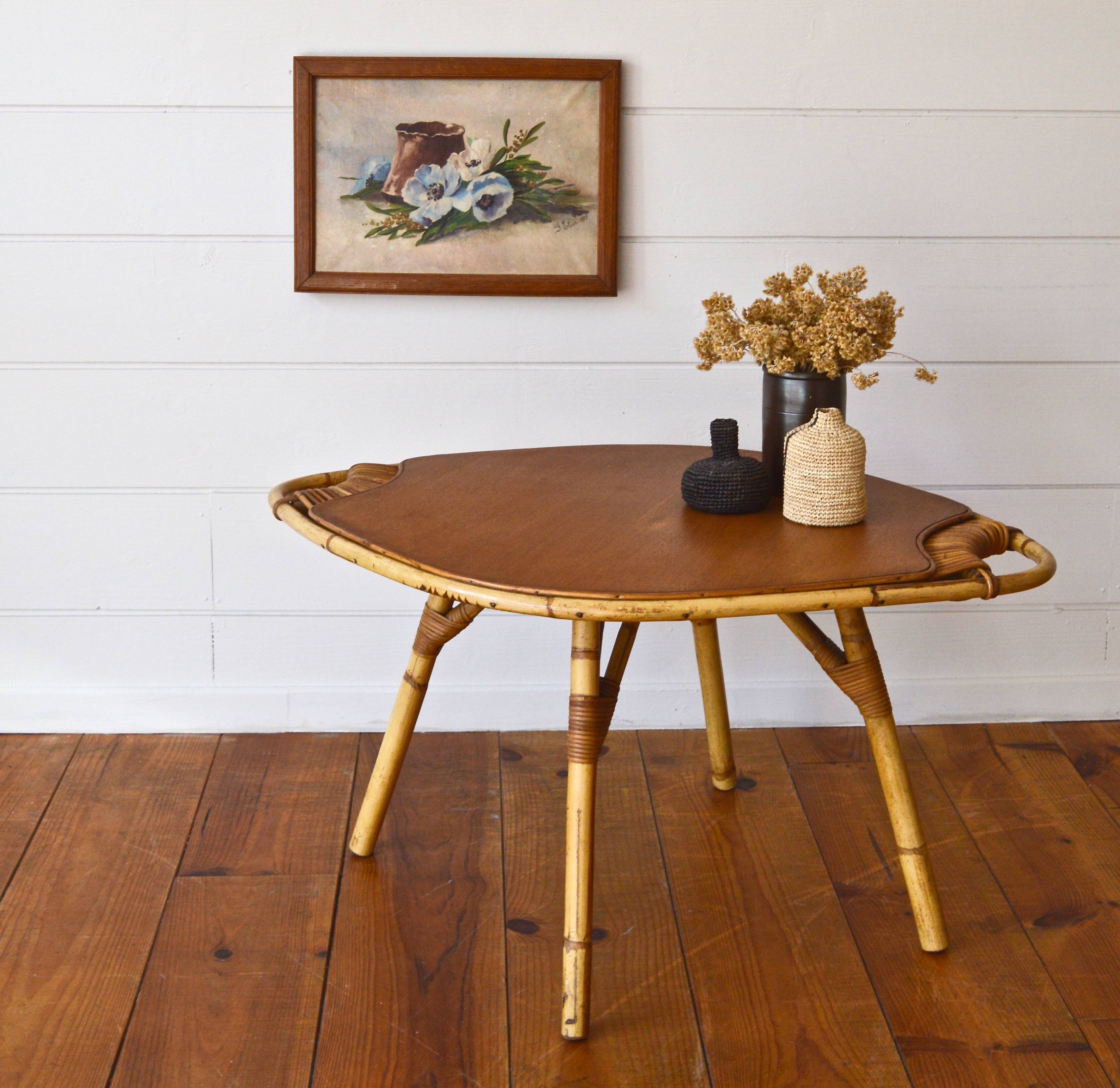 Janine Abraham rattan coffee table
