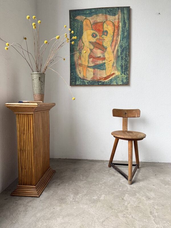 Chaise d’atelier tripode 1950