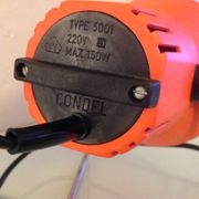 Orange infrared lamp by Condel / vintage 70s