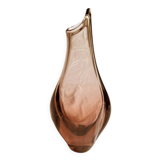 Glass vase, designed by M. Klinger, Železny Brod Sklo, Czechoslovakia, 1960