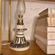 Mini ceramic lamp, braided fabric cable