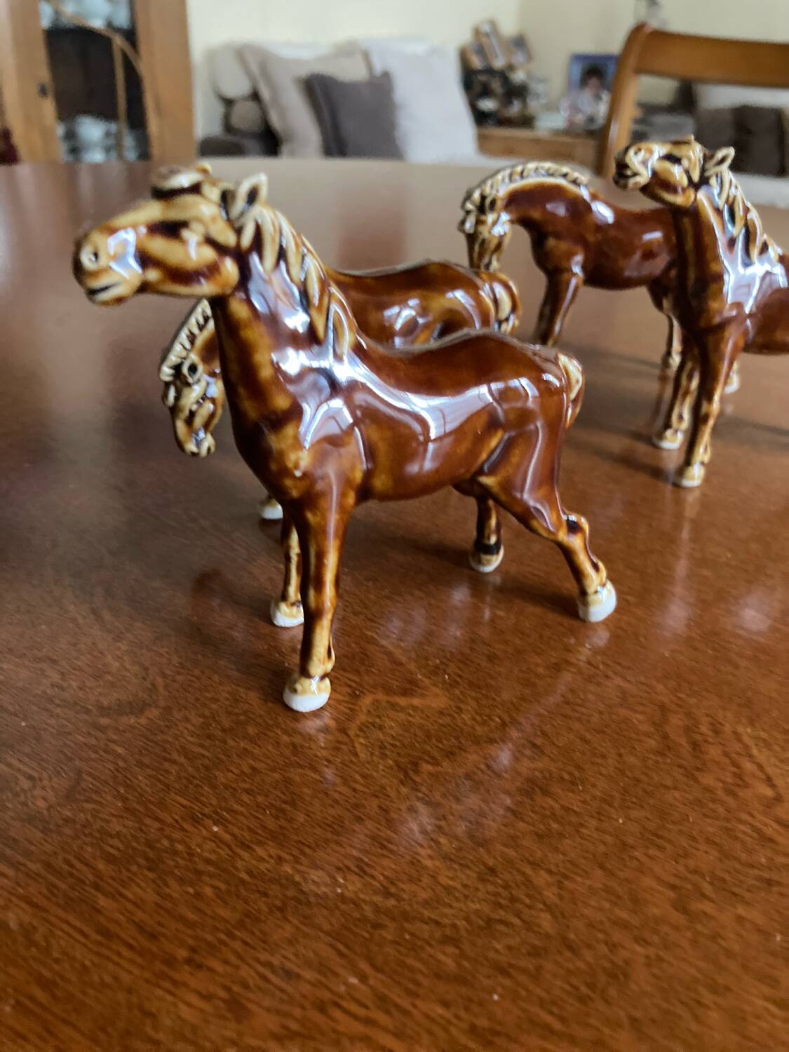 Glazed ceramic horses