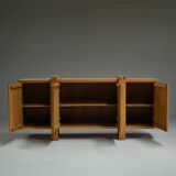 Brutalist oak sideboard, Belgium.