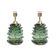 Paire de lampes de table en verre de Murano Rostrato vert