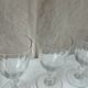 3 glass-cut pent foot glasses