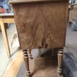 Bedside table solid wood inlaid drawer vintage antique door