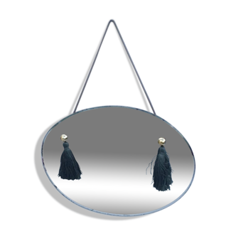 Oval beveled mirror 24 x 30 cm