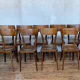8 anciennes chaises bistrot en bois
