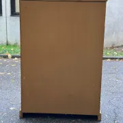 Shabby chic wardrobe sideboard — Striped pattern & solid wood 1990