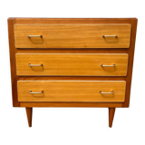 Vintage blond wood chest of drawers, circa 60s