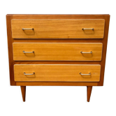 Vintage blond wood chest of drawers, circa 60s
