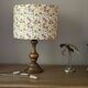 Vintage lamp | retro floral charm & turned solid wood base