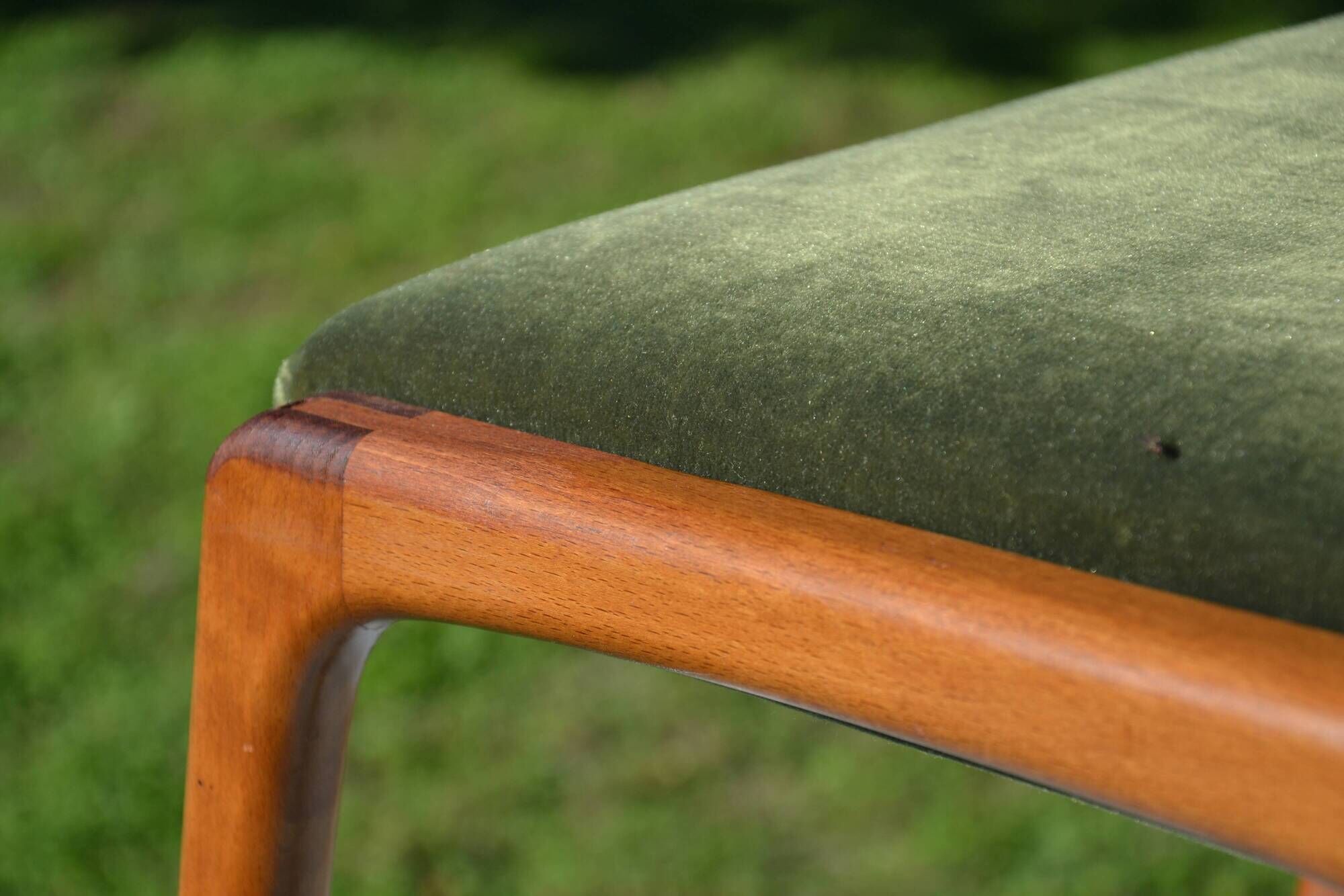 Scandinavian "sledge" chair in teak by Baumann