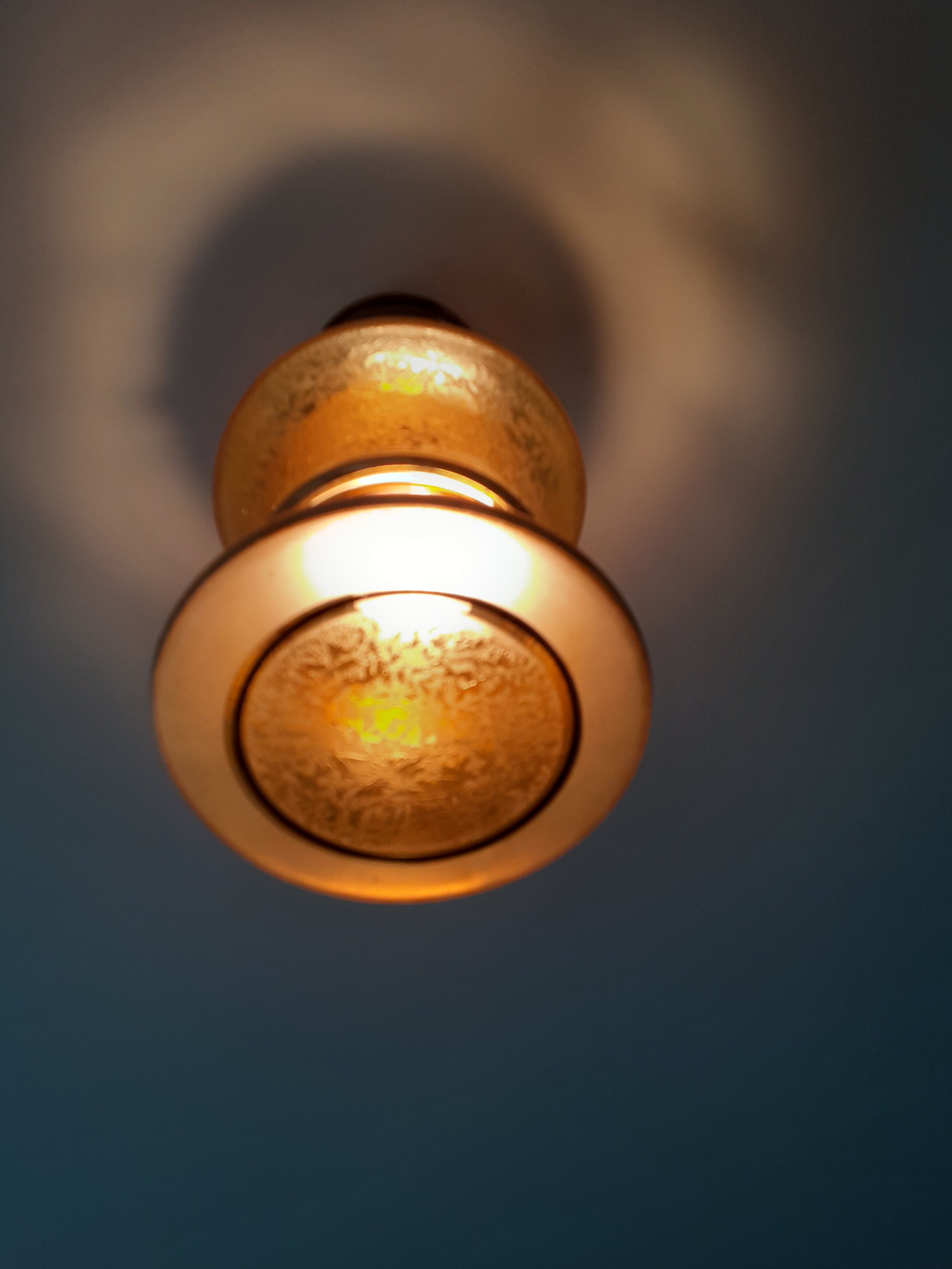 Ceiling lamp chandelier glass and brass