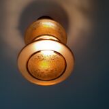 Ceiling lamp chandelier glass and brass