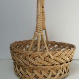 Children's basket in braided wicker