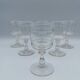 Ensemble de 6 verres en cristal monogrammés