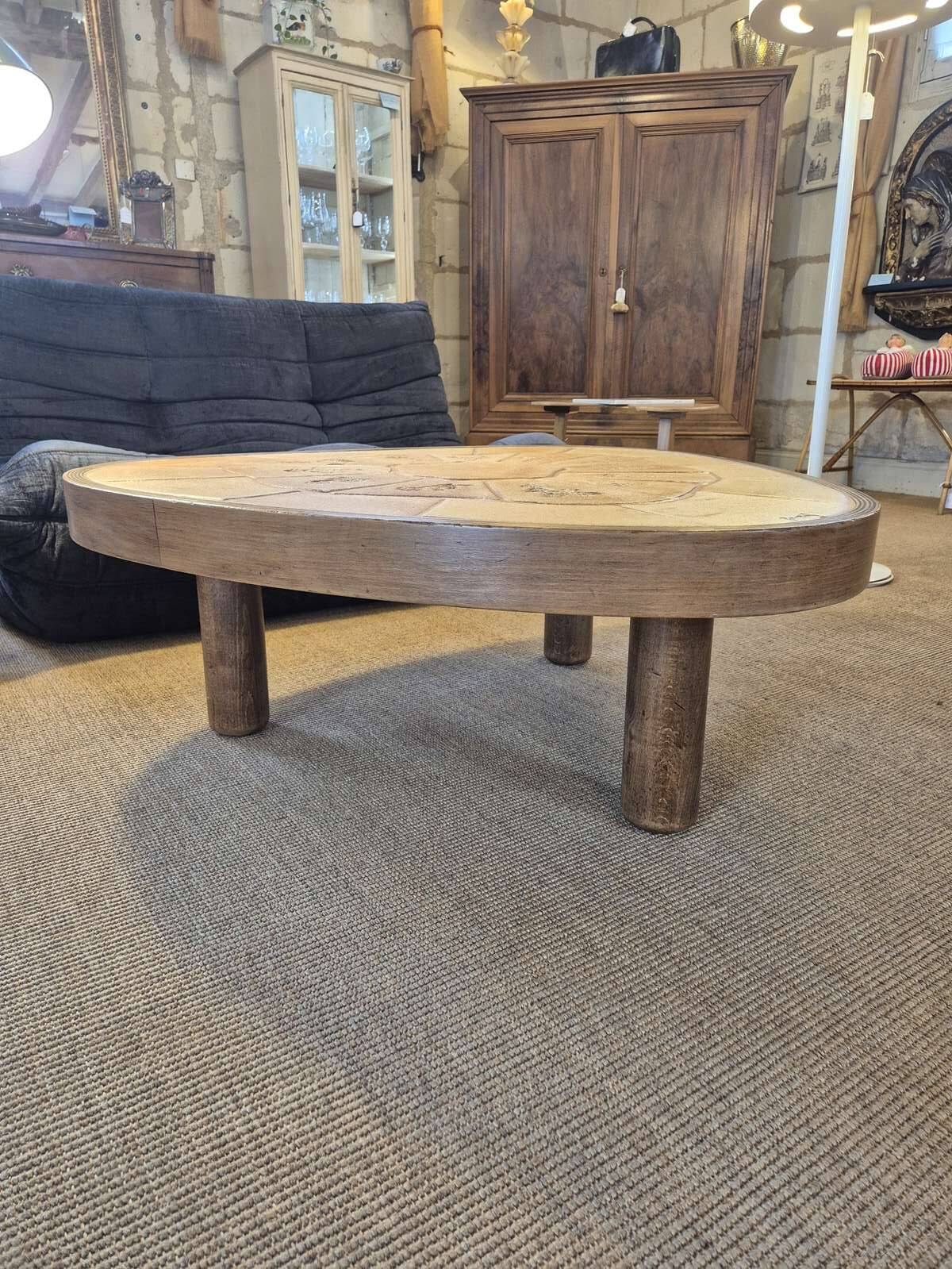 Table basse vintage Barrois Vallauris