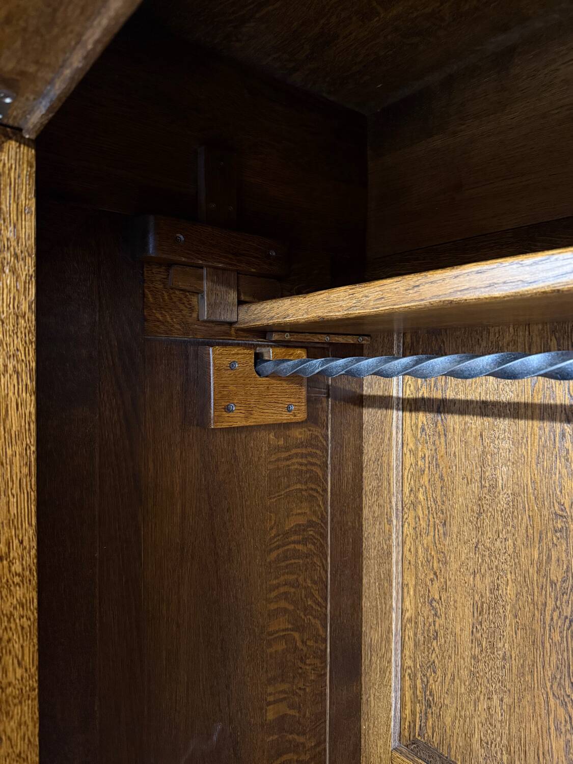 Frankfurt solid wood wardrobe geometric shape vintage wardrobe